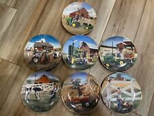 Vintage John Deere Set Of 7 Wall Plates -Litte Farmhands limited collection picture