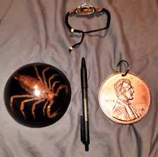 Scorpion Paperweight damaged base/Adjustable Scorpion Bracelet/Penny Keychain picture