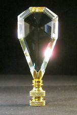 LAMP FINIAL**ARCTIC ICE*** LEADED CRYSTAL LAMP FINIAL WITH SOLID BRASS BASE picture