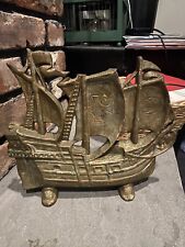 Rare Vintage Wrought Iron Sail Boat 4.2LB picture