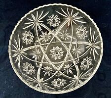 Anchor Hocking EAPC Early American Prescut Glass Star of David Serving Bowl picture