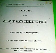 MASSACHUSETTS DETECTIVE FORCE ~ REPORT OF 1877 picture