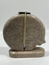 Vintage Very Rare Alabaster Native American Sculpture Signed T H picture