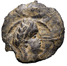 NABATAEA. Aretas IV. 9 BC-AD 40. PB Token Seal Bull Head VERY RARE Greek Coin picture