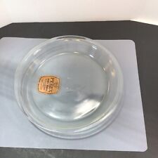 VTG Pyrex Clear Glass Pie Pan #209 Dish Plate Original Sticker picture