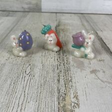 Mini Easter Bunny Candles Set of 3 in Original Box Russ -Vintage picture