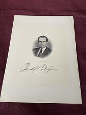 President Richard Nixon Signed Bureau of Engraving Portrait picture