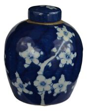 Festcool Retro Antique Like Style Blue and White Porcelain Blue Cherry Blosso... picture