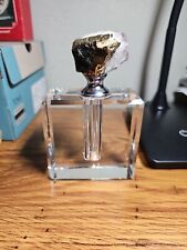 Unique Clear Block Perfume Bottle w/ Geode on Dipstick  picture