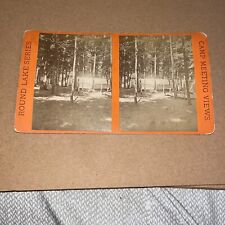 Round Lake Camp Meeting Ground NY Stereoview Card Photo: Fletcher Ave To Depot picture