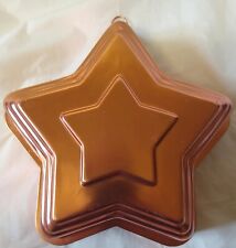Cake Jello Mold Vintage Copper Star Design Wall Decor 5 Cups Nice Gelatin Mold picture