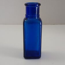 Cobalt Blue Glass Medicine Bottle with M on Bottom Vintage picture