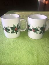 Vintage Holly Berry hallmark mugs picture