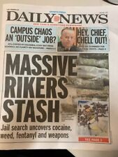NEW YORK DAILY NEWS NEWSPAPER  MASSIVE RIKERS STASH   FLU SHOT    5/3/24 picture