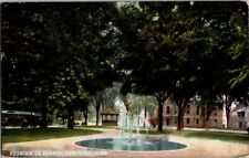 Vintage Postcard Fountain in Commons Park Leominster MA Massachusetts 1909  M642 picture