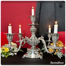 Reed & Barton Silver Plated Epergne #166 Candle Holder Vintage Lrg Centerpiece picture