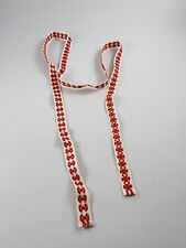Lithuanian Woven Sash Red and White Design 5/8