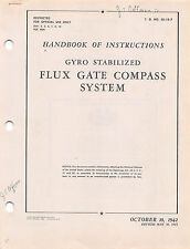 1943 Handbook of Instructions Flux Gate Compass System Flight Manual  - CD picture