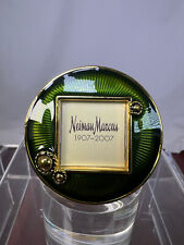 Jay Strongwater Round Mini Picture Frame Gold Tone & Green 2