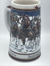 Vintage 1989 Budweiser Beer Stein Mug Ceramic Cup Large Collectible picture