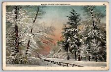 Pennsylvania PA - Scene Winters Come to Pennsylvania - Vintage Postcard picture