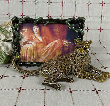 Stunning Large Jay Strongwater Enamel Swarovski Leopard Panther Picture Frame picture
