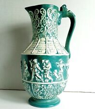 Large Vintage 1967 German Clay Story Pottery Stein Krug picture