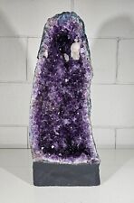 24 LB  AAA Natural Amethyst Cathedral Quartz Crystal Druzy Dark Purple (A35) picture