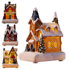 Christmas Village Houses Glowing Christmas Cabin House with Led Lights picture