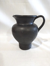 Vintage Lama Oaxaca Mexico Handmade Black Pottery Pitcher Signed picture