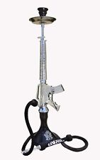 Original Gangsta(tm) 41 Inch Terminator Gun Hookah With A Washable Hose Chrome picture