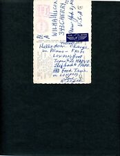 WEEGEE (ARTHUR FELLIG) HANDWRITTEN NOTE SIGNED LONDON PARIS TRAVEL, PHOTOGRAPHY picture