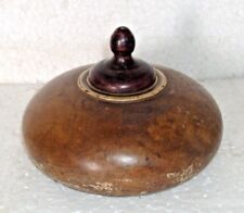 Vintage Indian Single Wooden Round Box Hand crafted Hand Beautiful Box 001 picture