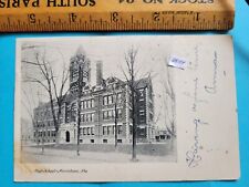1908 RPPC High School Norristown PA  architecture streetscene picture