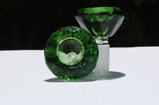 14MM Green Thick Quality Glass Wide Diamond Water Bong Head Piece Bowl Holder picture