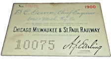 1900 MILWAUKEE ROAD MILW EMPLOYEE PASS #10075 picture