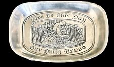 Give Us This Day, Our Daily Bread RWP Wilton Pewter Serving Tray X 3 picture