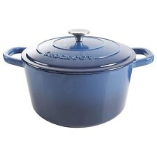 Crock-Pot Artisan Round Enameled Cast Iron Dutch Oven, 7-Quart, Sapphire Blue picture