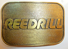 Reedrill Belt Buckle Solid Brass Mining Construction Equipment RJ Co. Texoma Vtg picture