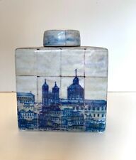 Fabienne Jouvin Paris - Rectangular Ceramic Tea Caddy/Jar - Blue and White picture