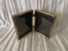 Vintage Double Picture Frame - Hinged - Gold - 3.5”x5” picture
