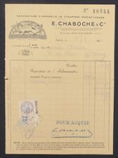 1934 invoice PARIS LA SALAMANDRE heating CHABOCHE illustrated billhead 103 picture
