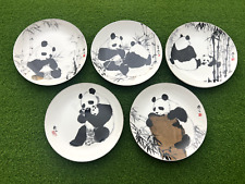 Fleetwood Collection The Pandas of Wu Zuoren Porcelain Plates Set 5 COA 383/5000 picture