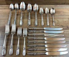 Oneida Community 1953 White Orchid Silverplate 50 Pc Flatware Set picture