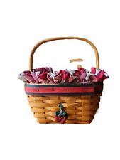 2001 Longaberger All American Strawberry Basket with Liner and Tie On picture