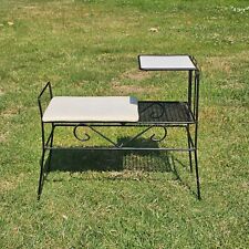Vintage Mid Century Retro Telephone Table Gossip Bench Atomic Space Age picture
