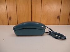 Vintage Western Electric Green Blue Trimline Push-Button Wall Phone Tested picture