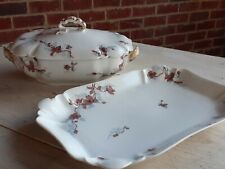 Antique Lot of 2 HAVILAND & Co LIMOGES Serving Pieces PLATTER Covered OVAL BOWL  picture