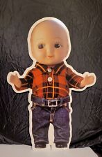 Vintage Buddy Lee Doll Jeans Denim Real Cowboy Advertisement Cardboard 2 Sided picture