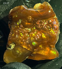 FIRE AGATE - FINE COLORS GEMSTONE - UNFINISHED 63ct. - SEE THE VIDEO US Seller picture